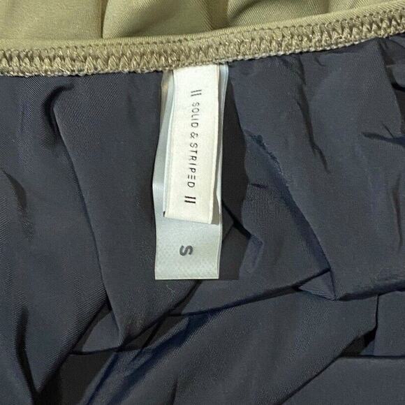 Solid and Striped Nina One Piece Swimsuit Women Small Olive Green Missing Beltd - Picture 3 of 14